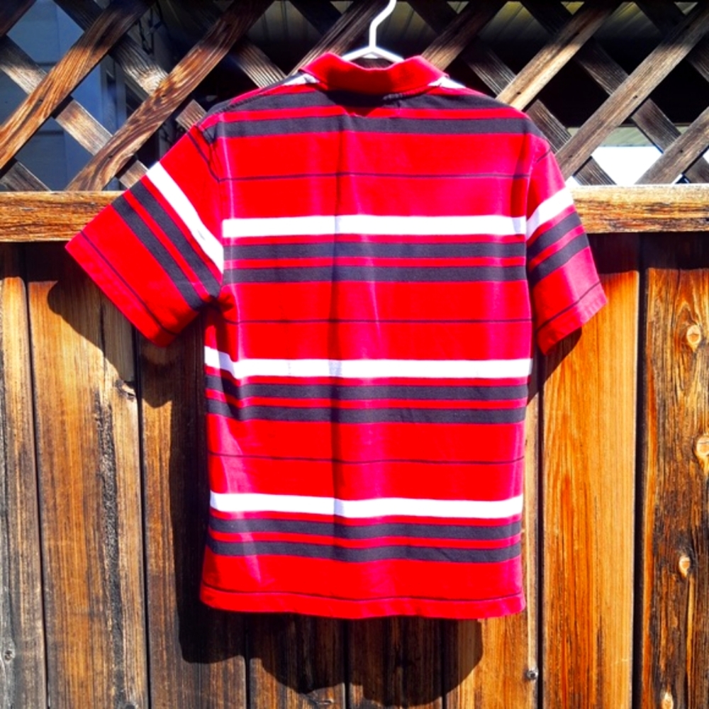 LA Gate Red striped Polo shirt - Picture 5 of 6